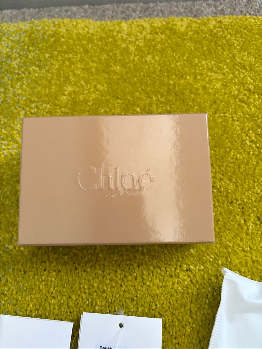 Chloé Black Leather Card Holder with Gold Padlock Accent - Picture 11 of 11